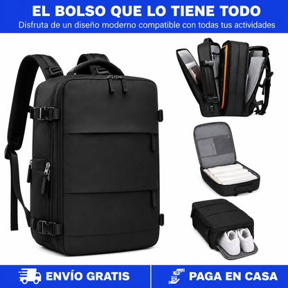 Morral Viajero | Viaja Sin Pagar Equipaje Extra - el bolso que cumple todas las aerolíneas, organiza todo y no le teme a la lluvia.