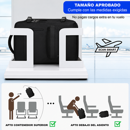 Morral Viajero | Viaja Sin Pagar Equipaje Extra - el bolso que cumple todas las aerolíneas, organiza todo y no le teme a la lluvia.
