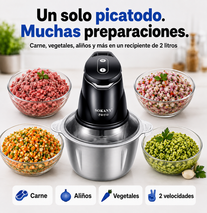PICATODO - Picadora De Alimentos Eléctrica Multifuncional
