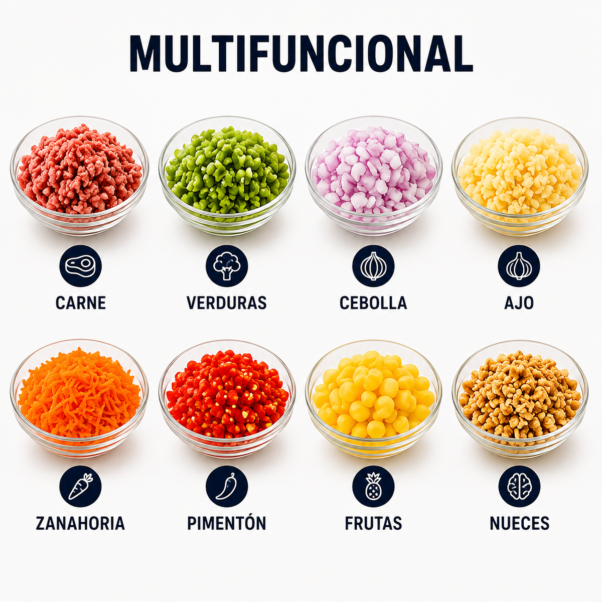 PICATODO - Picadora De Alimentos Eléctrica Multifuncional